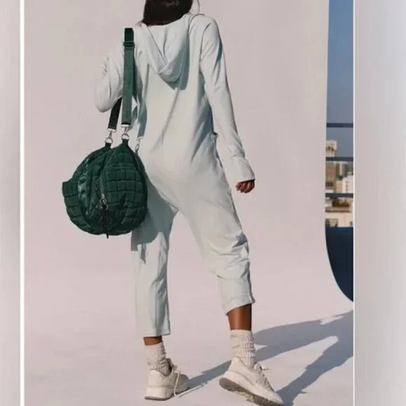 #129 NWT Free People Hot Shot Long-Sleeve Onesie in Artic Snow - Picture 2 of 6